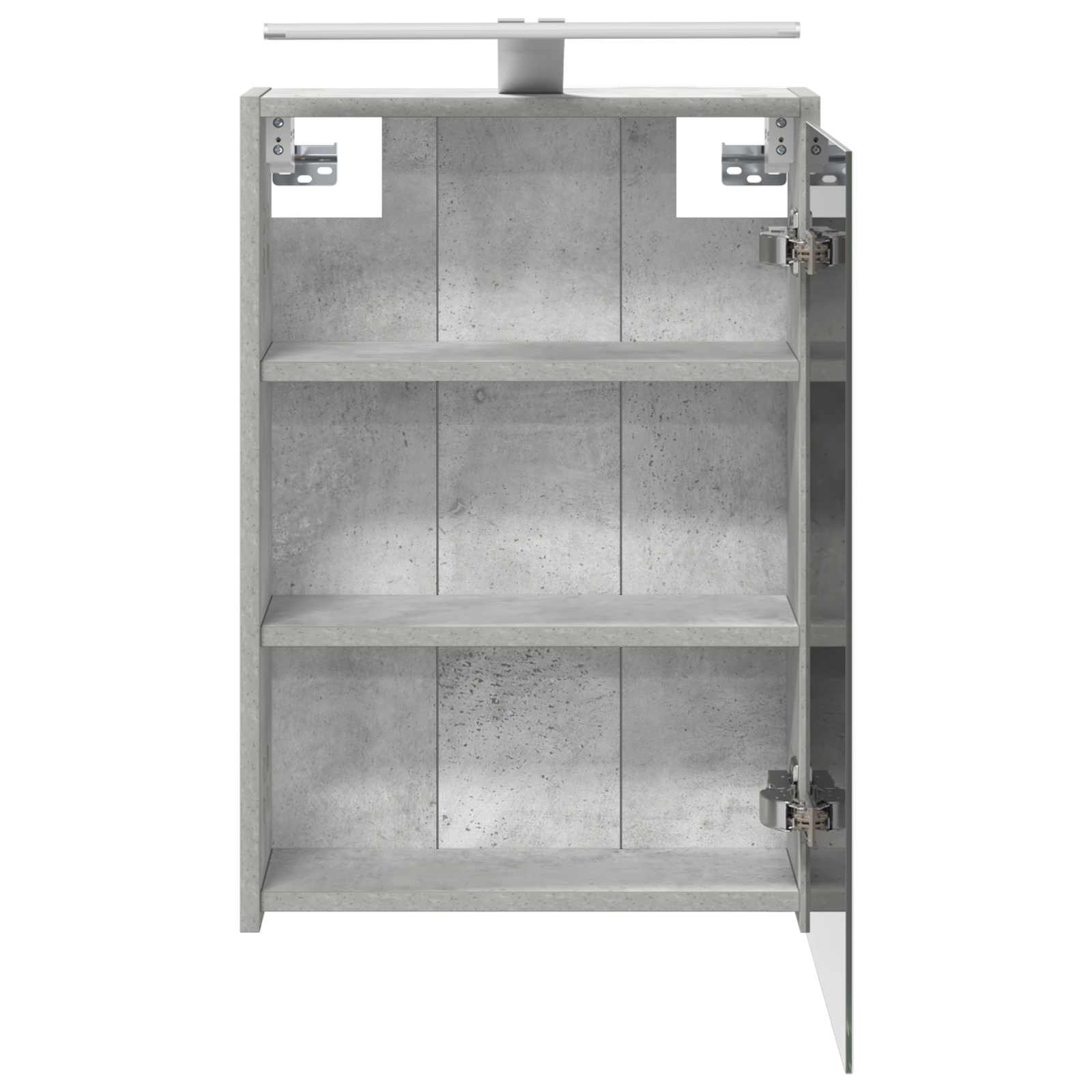 Badeværelsesspejlskab med hylde Beton Grå 43 x 16 x 62.5 cm