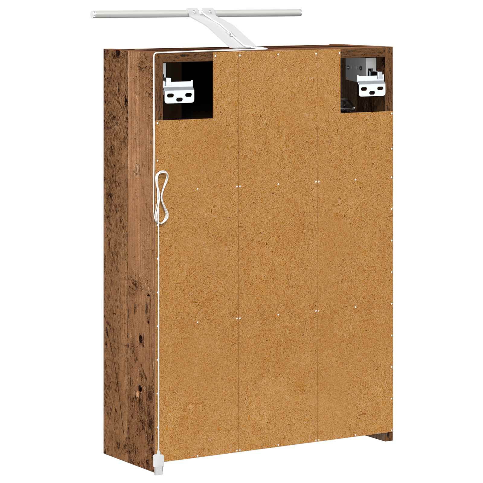 Badeværelsesspejlskab med hylde Gammelt træ 43 x 16 x 62.5 cm