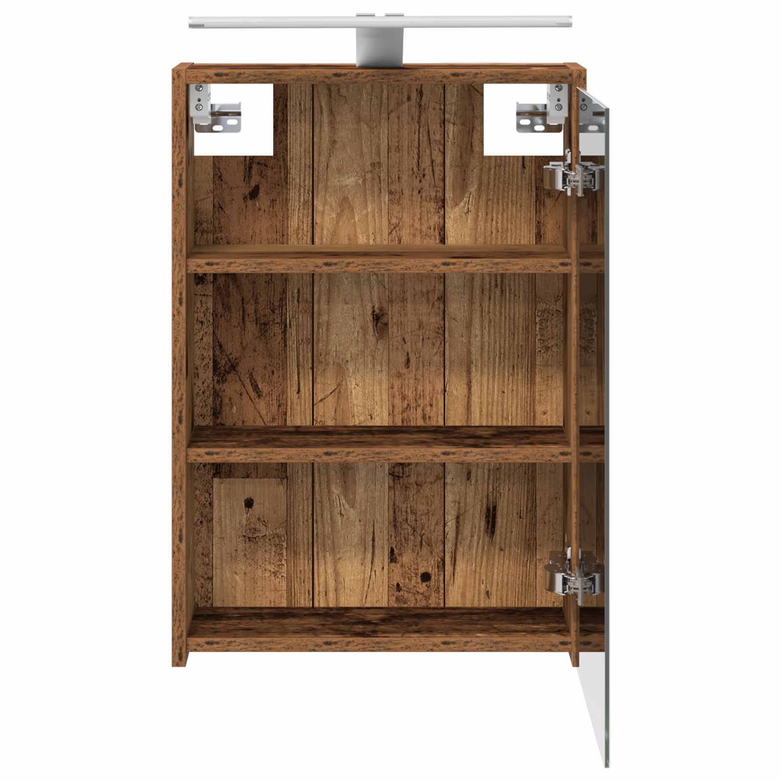 Badeværelsesspejlskab med hylde Gammelt træ 43 x 16 x 62.5 cm