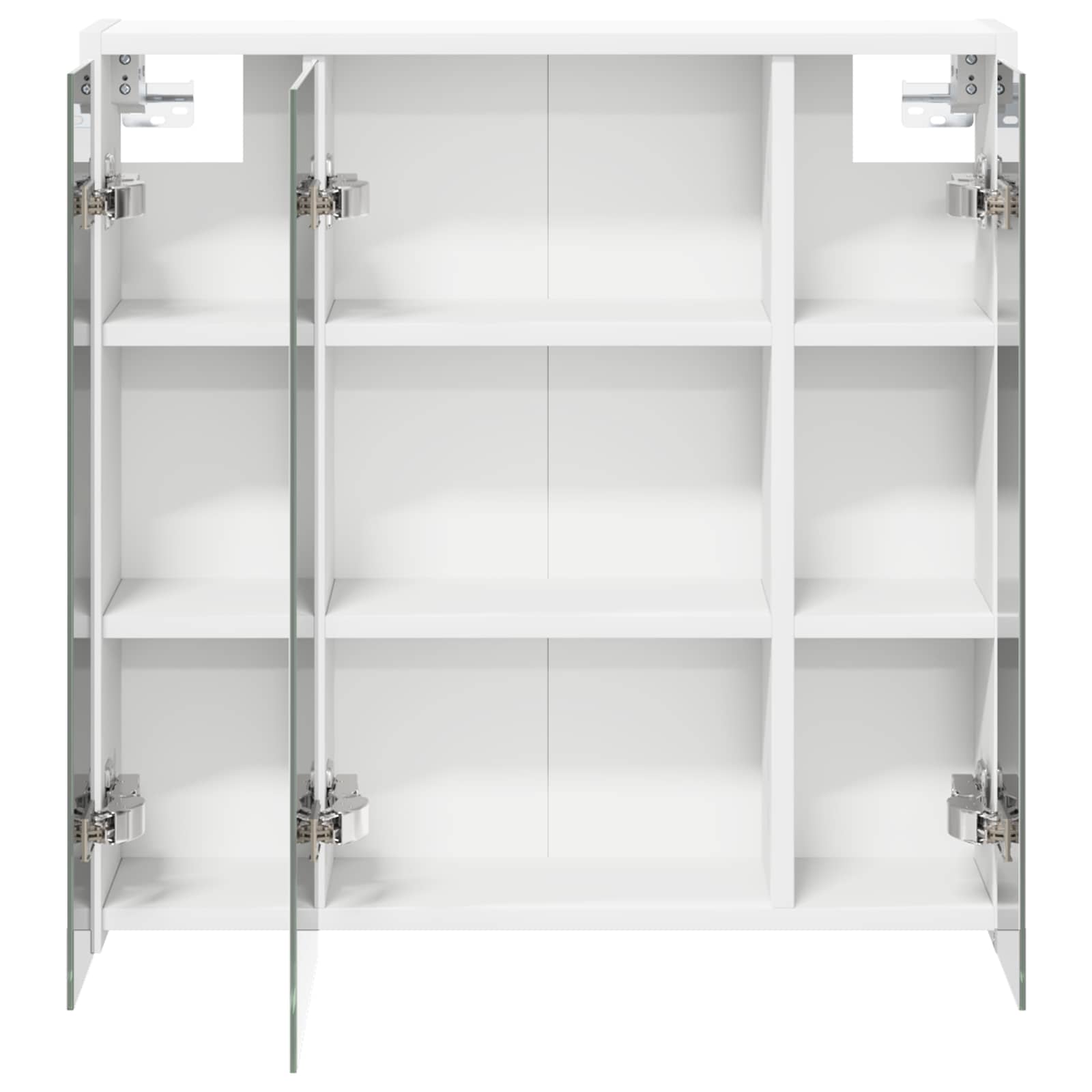 Badeværelsesspejlskab Hvid 63,5 x 16 x 62,5 cm Konstrueret træ