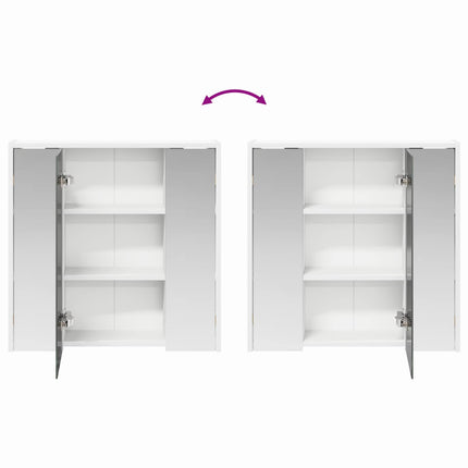 Badeværelsesspejlskab Hvid 63,5 x 16 x 62,5 cm Konstrueret træ