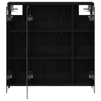 Badeværelsesspejlskab Sort eg 63,5 x 16 x 62,5 cm