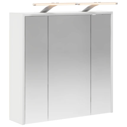 Badeværelsesspejlskab Hvid 63,5 x 16 x 62,5 cm Konstrueret træ