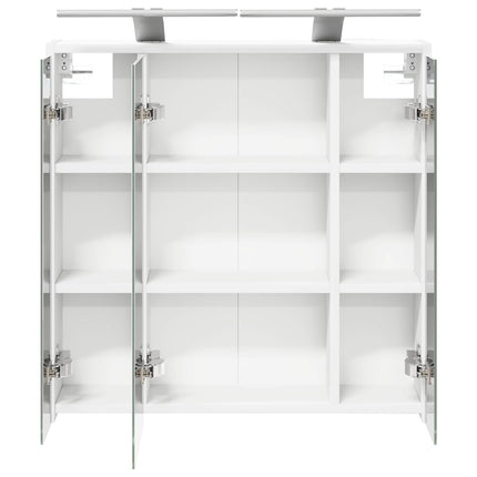 Badeværelsesspejlskab Hvid 63,5 x 16 x 62,5 cm Konstrueret træ
