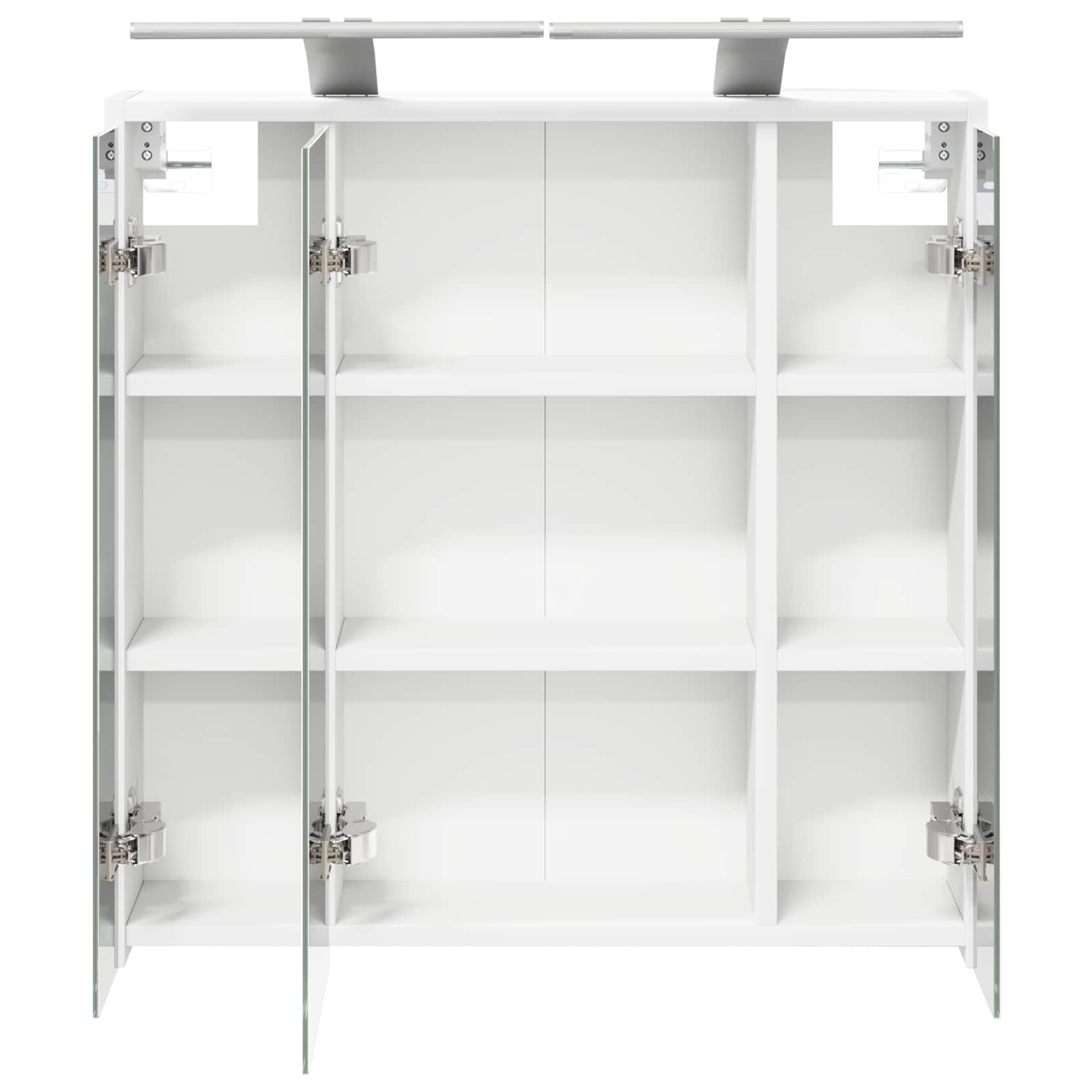 Badeværelsesspejlskab Hvid 63,5 x 16 x 62,5 cm Konstrueret træ