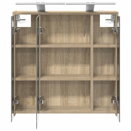 Badeværelsesspejlskab Sonoma eg 63,5 x 16 x 62,5 cm