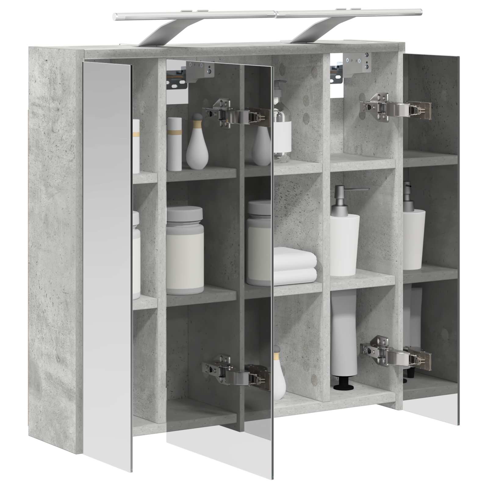 Badeværelsesspejlskab Beton Grå 63,5 x 16 x 62,5 cm