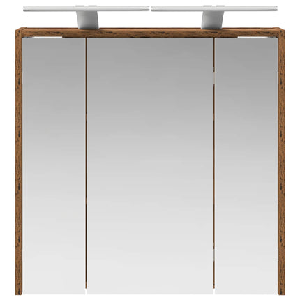Badeværelsesspejlskab Gammelt træ 63,5 x 16 x 62,5 cm