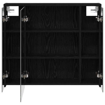 Badeværelsesspejlskab Sort eg 73,5 x 16 x 62,5 cm
