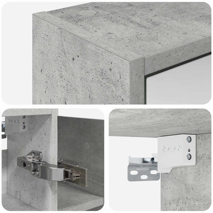 Badeværelsesspejlskab Beton Grå 73,5 x 16 x 62,5 cm
