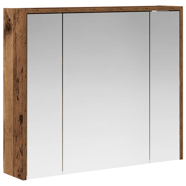 Badeværelsesspejlskab Gammelt træ 73,5 x 16 x 62,5 cm