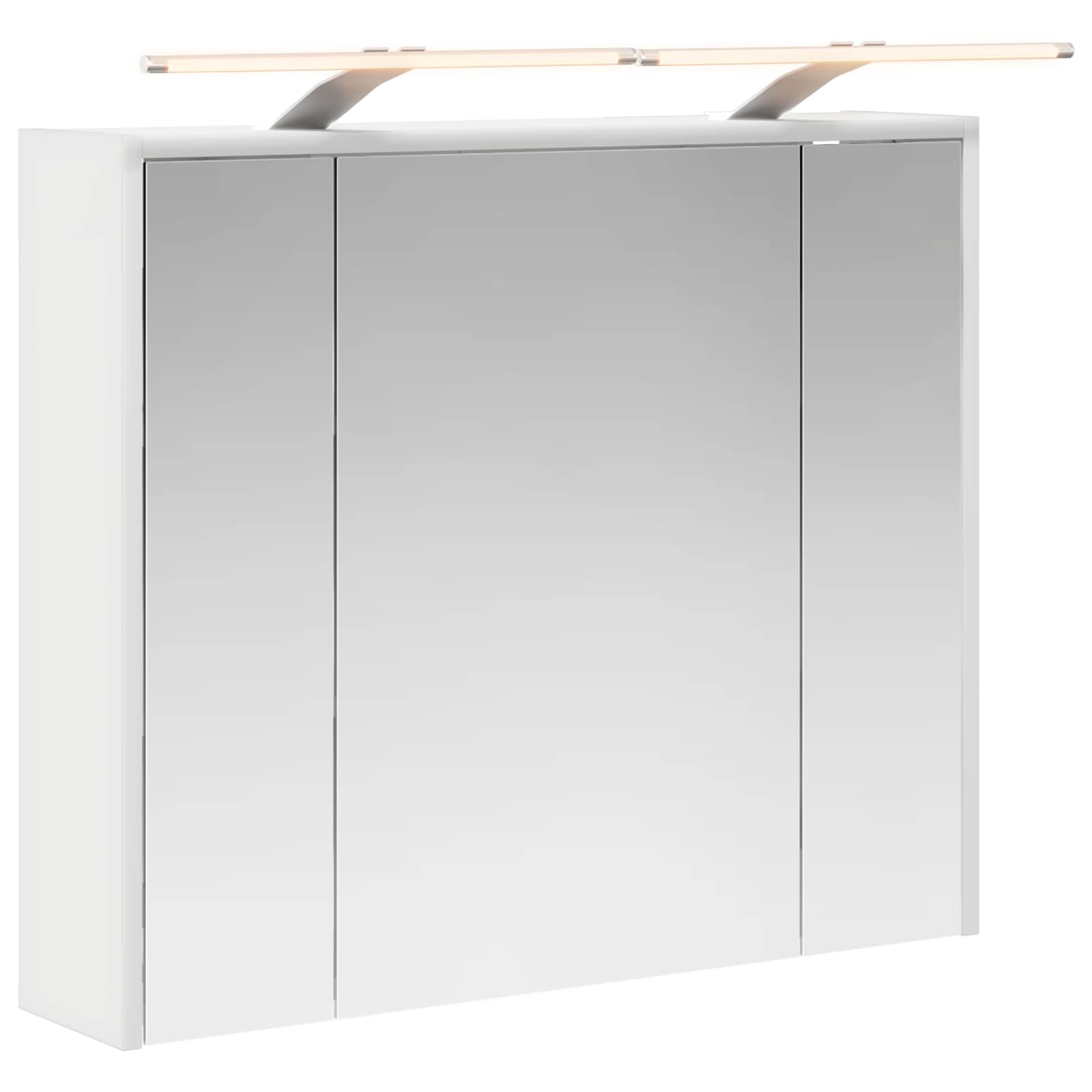 Badeværelsesspejlskab Hvid 73,5 x 16 x 62,5 cm Konstrueret træ