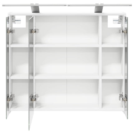 Badeværelsesspejlskab Hvid 73,5 x 16 x 62,5 cm Konstrueret træ