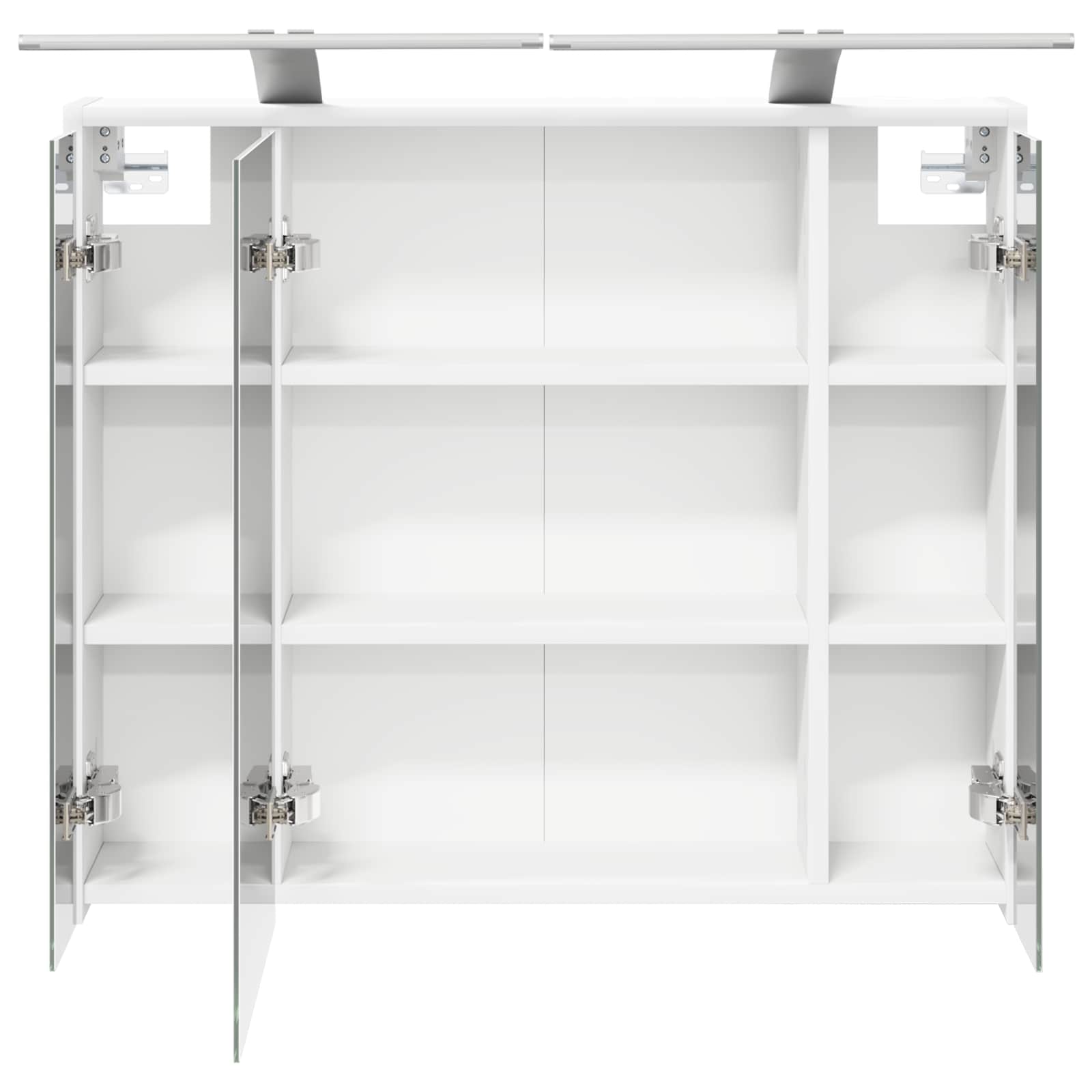 Badeværelsesspejlskab Hvid 73,5 x 16 x 62,5 cm Konstrueret træ