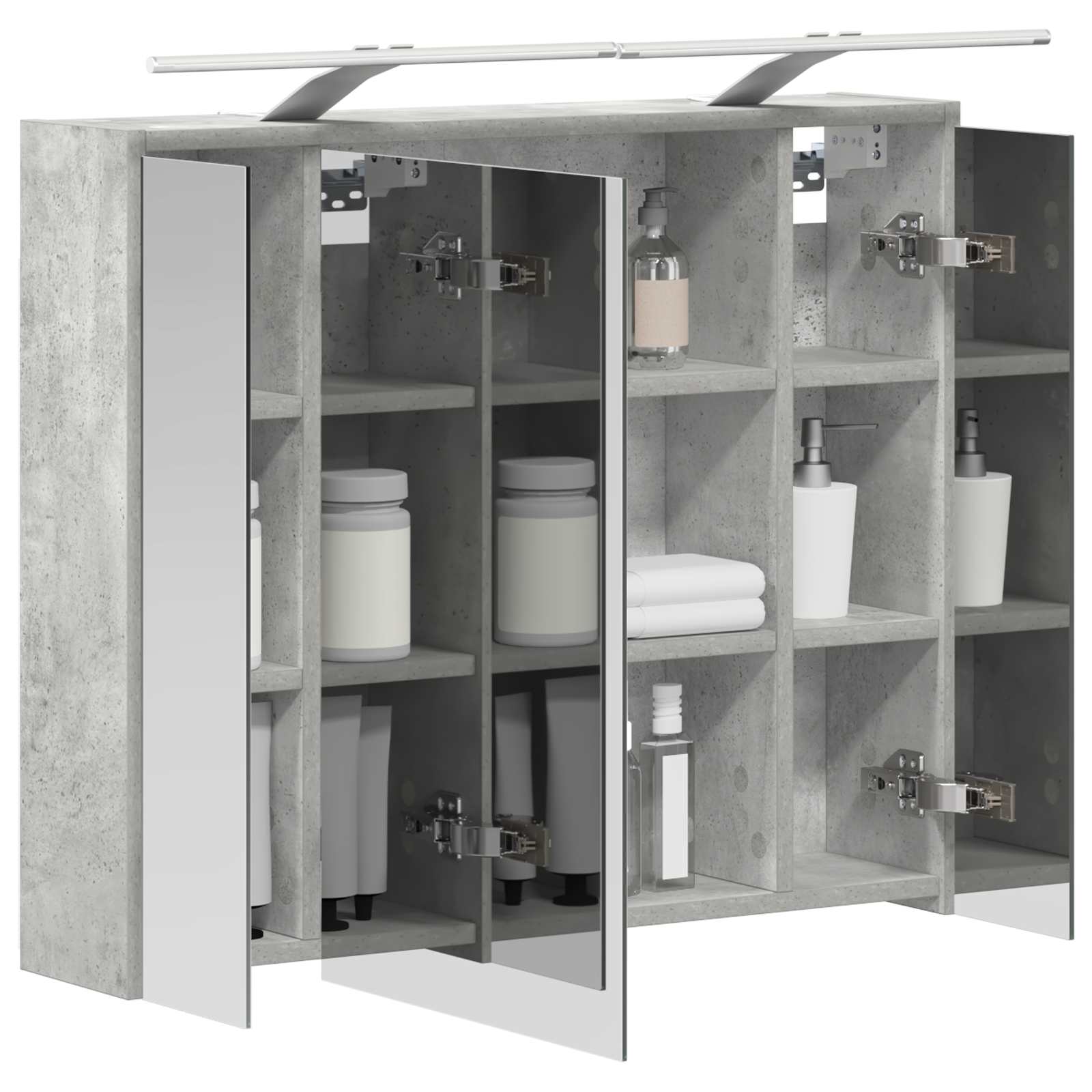 Badeværelsesspejlskab Beton Grå 73,5 x 16 x 62,5 cm