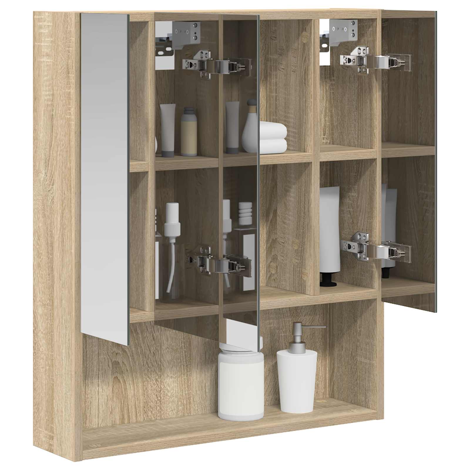 Badeværelsesspejlskab med hylde Sonoma eg 60 x 14.5 x 70 cm