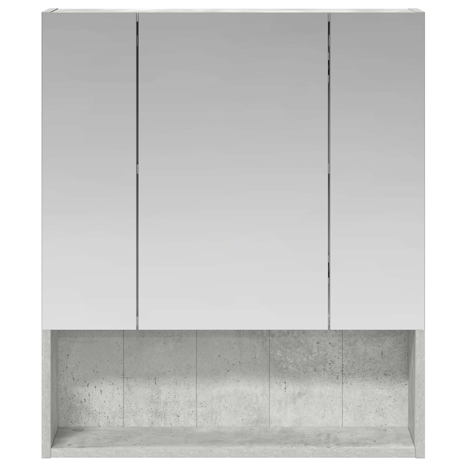 Badeværelsesspejlskab med hylde Beton Grå 60 x 14.5 x 70 cm