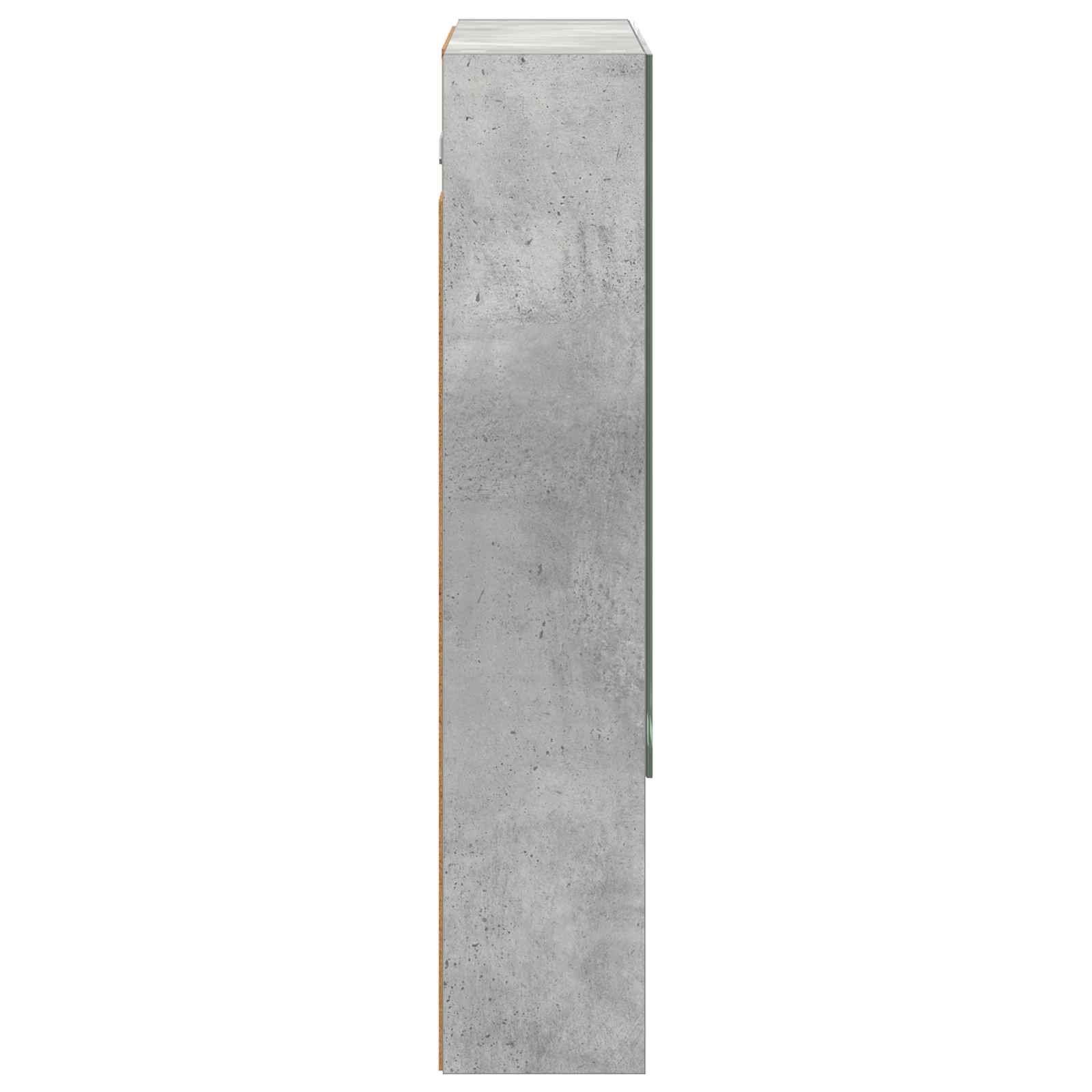 Badeværelsesspejlskab med hylde Beton Grå 60 x 14.5 x 70 cm