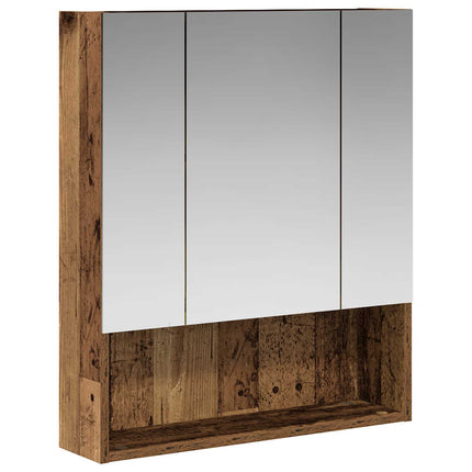 Badeværelsesspejlskab Gammelt træ 60 x 14.5 x 70 cm