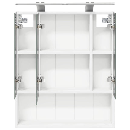 Badeværelsesspejlskab Hvid 60 x 14.5 x 70 cm Konstrueret træ