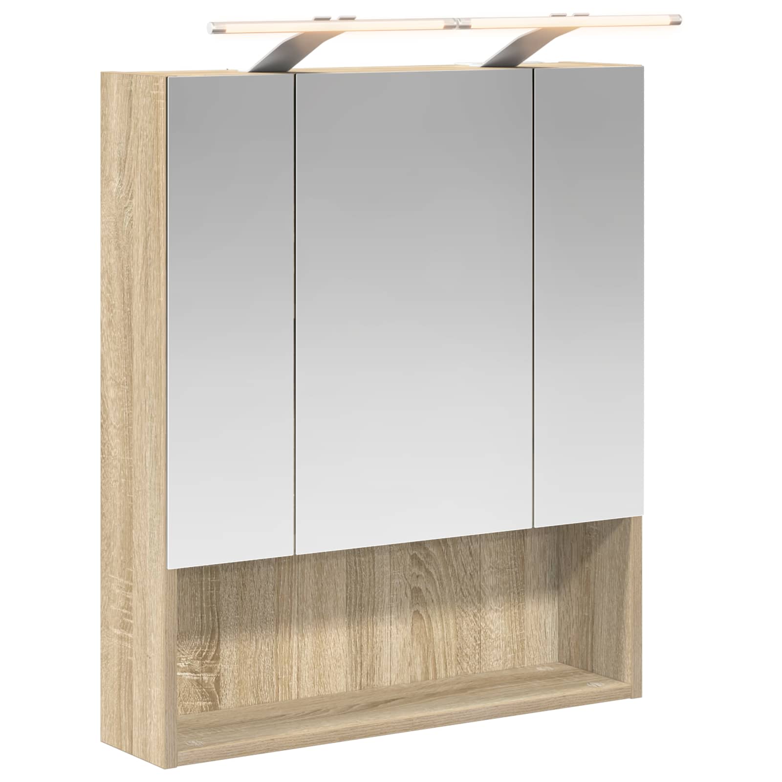 Badeværelsesspejlskab med hylde Sonoma eg 60 x 14.5 x 70 cm