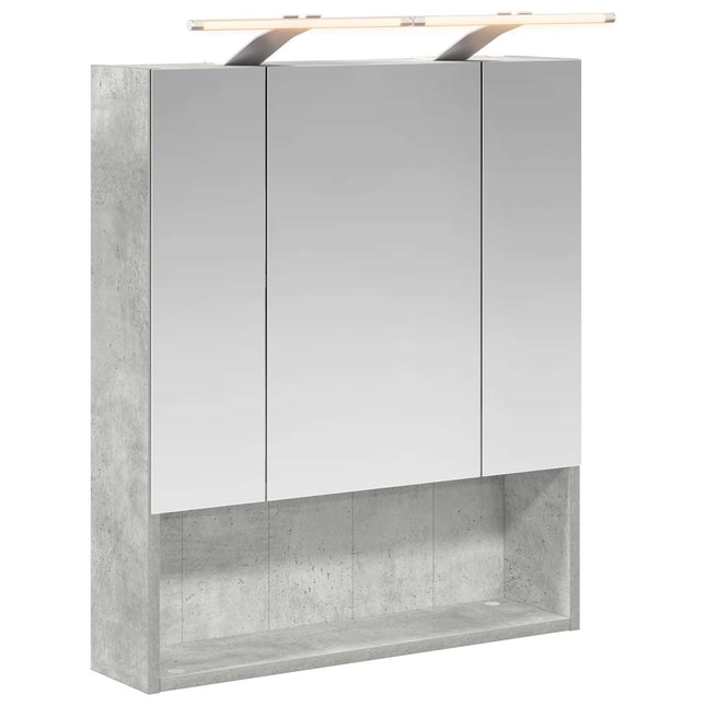 Badeværelsesspejlskab med hylde Beton Grå 60 x 14.5 x 70 cm