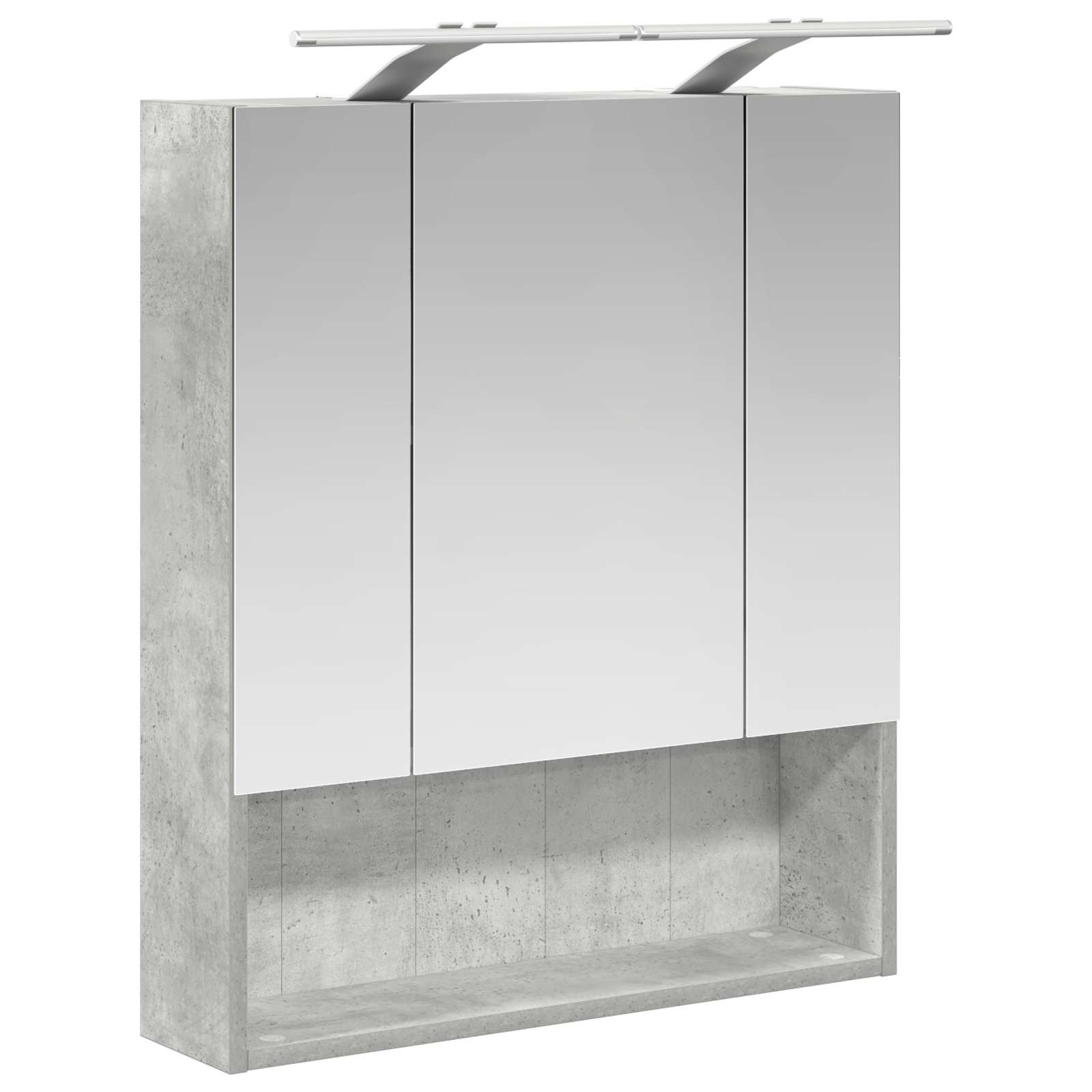 Badeværelsesspejlskab med hylde Beton Grå 60 x 14.5 x 70 cm