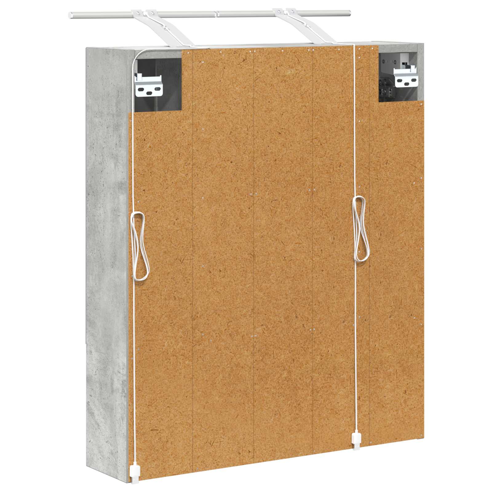Badeværelsesspejlskab med hylde Beton Grå 60 x 14.5 x 70 cm