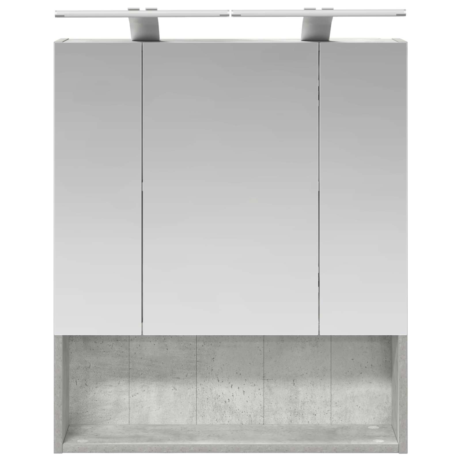 Badeværelsesspejlskab med hylde Beton Grå 60 x 14.5 x 70 cm