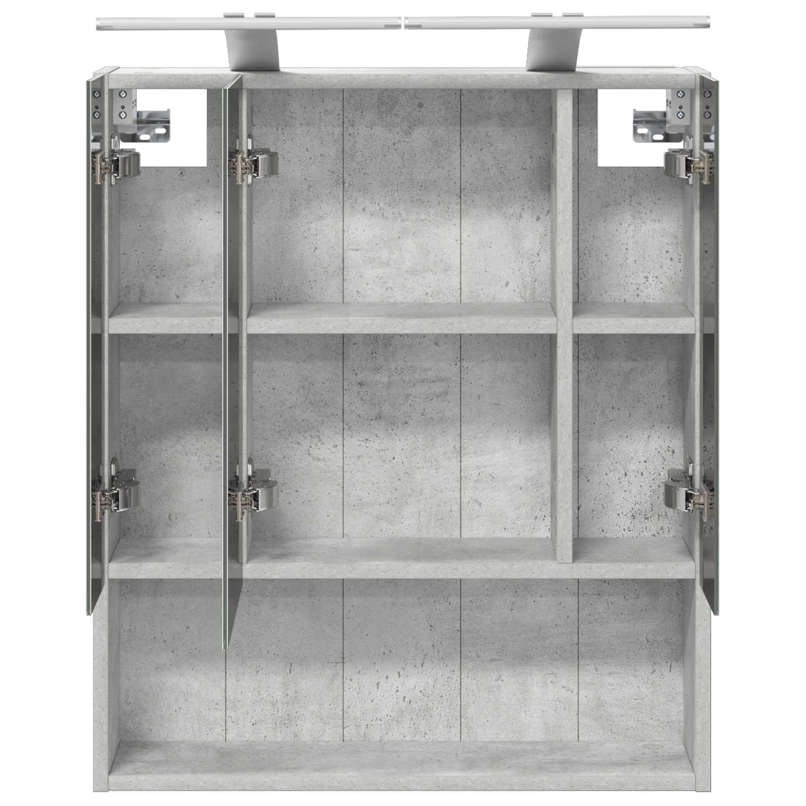 Badeværelsesspejlskab med hylde Beton Grå 60 x 14.5 x 70 cm