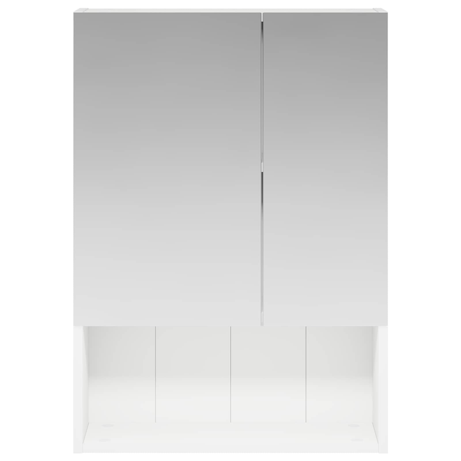 Badeværelsesspejlskab Hvid 50 x 14,5 x 70 cm Konstrueret træ