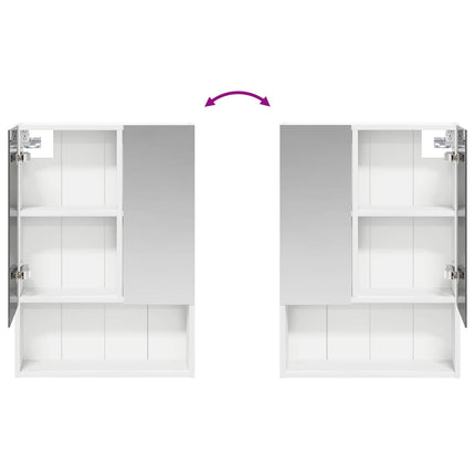 Badeværelsesspejlskab Hvid 50 x 14,5 x 70 cm Konstrueret træ