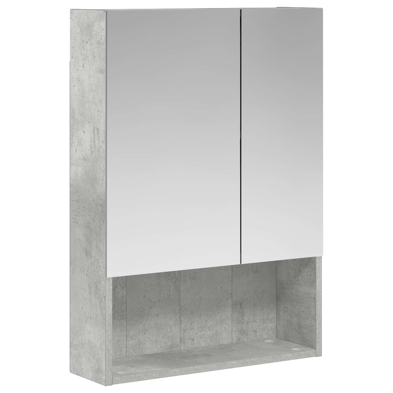 Badeværelsesspejlskab med hylde Beton Grå 50 x 14,5 x 70 cm