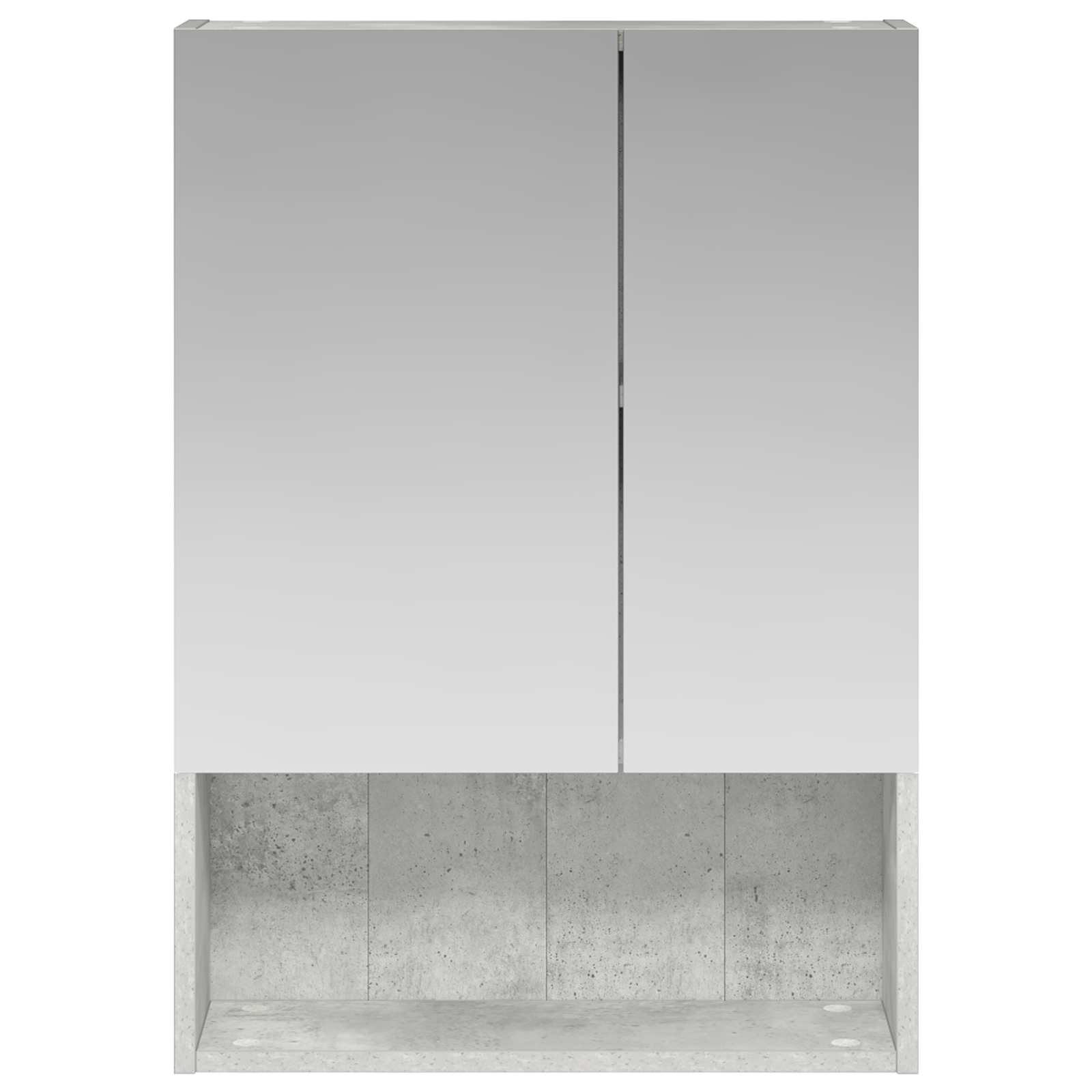 Badeværelsesspejlskab med hylde Beton Grå 50 x 14,5 x 70 cm