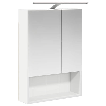 Badeværelsesspejlskab Hvid 50 x 14,5 x 70 cm Konstrueret træ