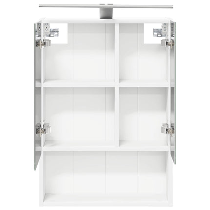 Badeværelsesspejlskab Hvid 50 x 14,5 x 70 cm Konstrueret træ