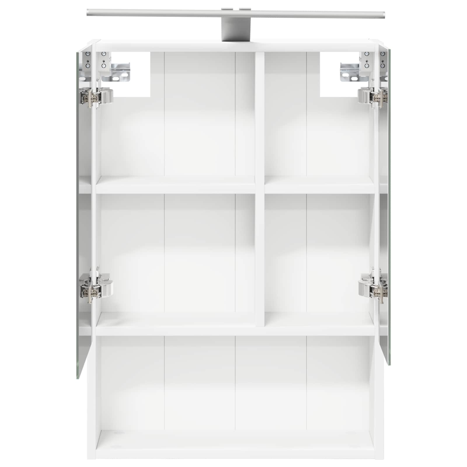 Badeværelsesspejlskab Hvid 50 x 14,5 x 70 cm Konstrueret træ