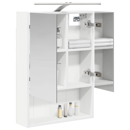 Badeværelsesspejlskab Hvid 50 x 14,5 x 70 cm Konstrueret træ