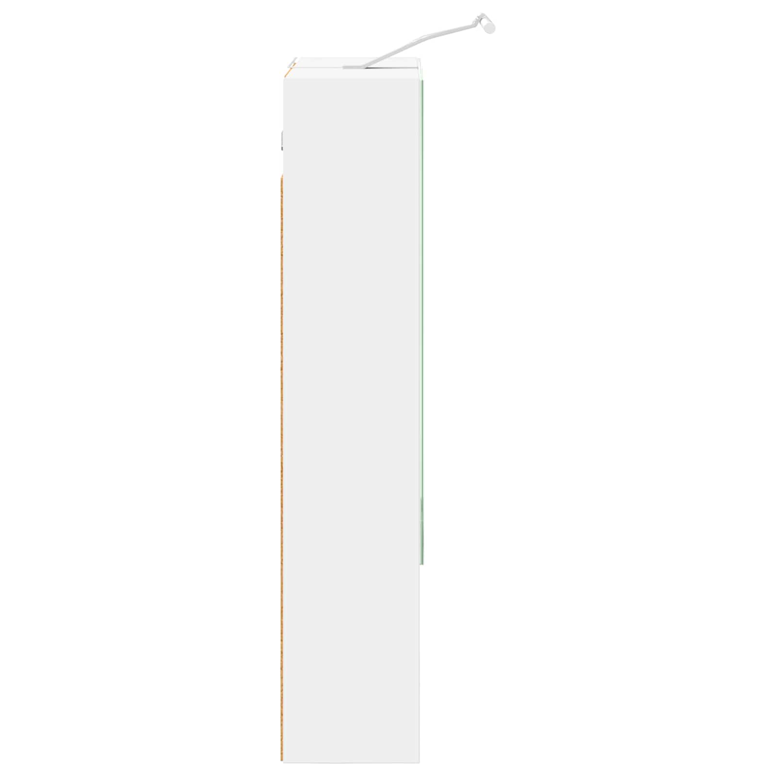 Badeværelsesspejlskab Hvid 50 x 14,5 x 70 cm Konstrueret træ