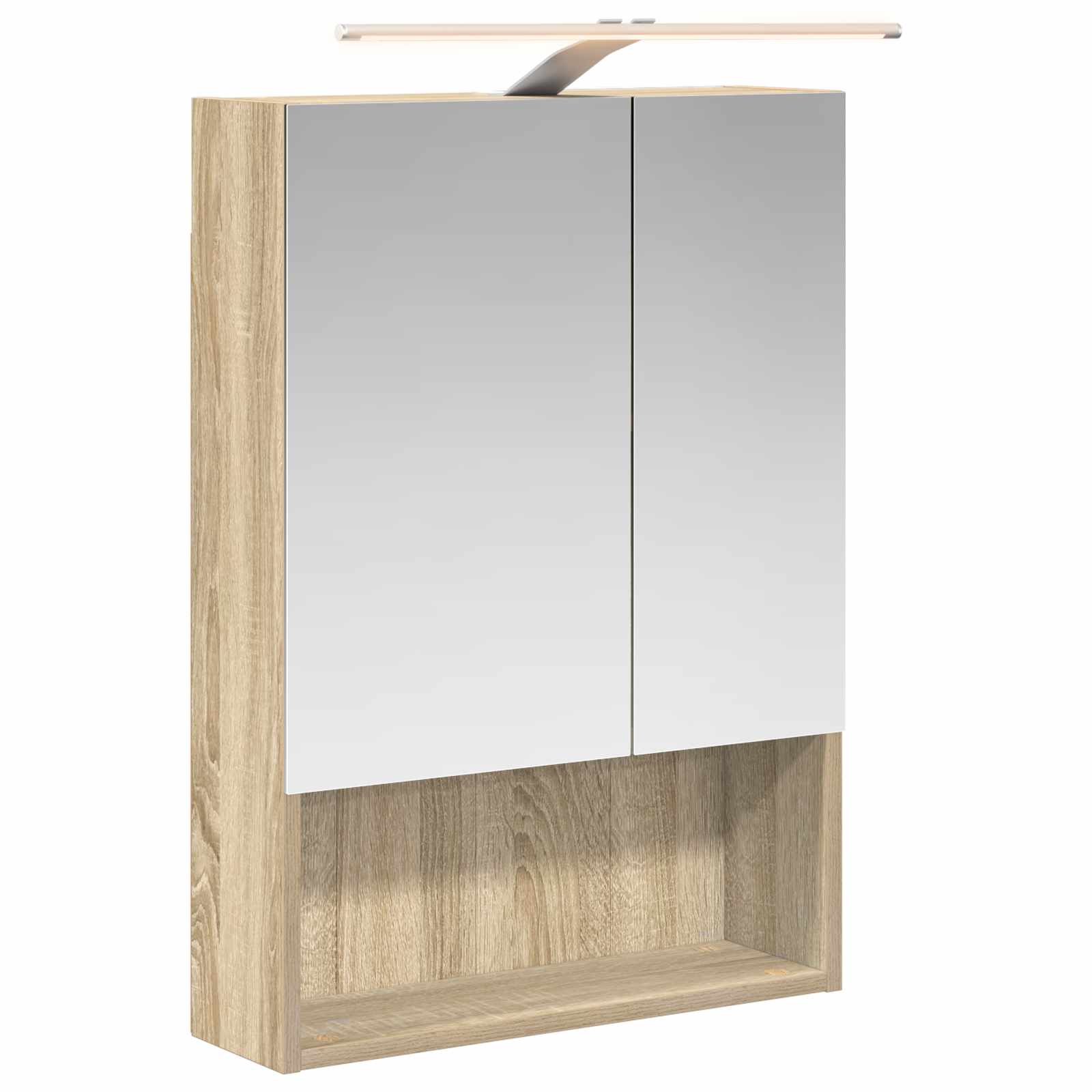 Badeværelsesspejlskab med hylde Sonoma eg 50 x 14,5 x 70 cm