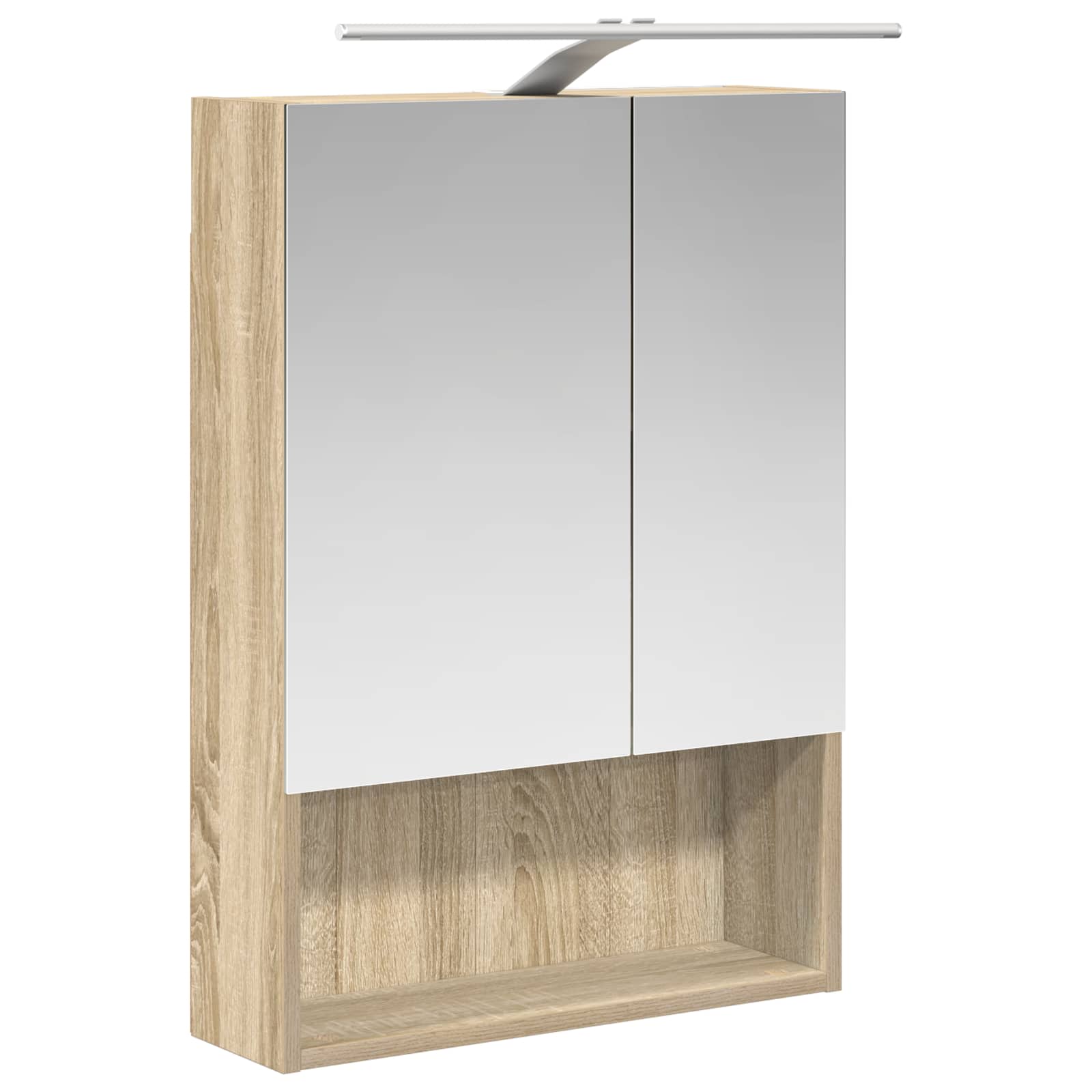 Badeværelsesspejlskab med hylde Sonoma eg 50 x 14,5 x 70 cm