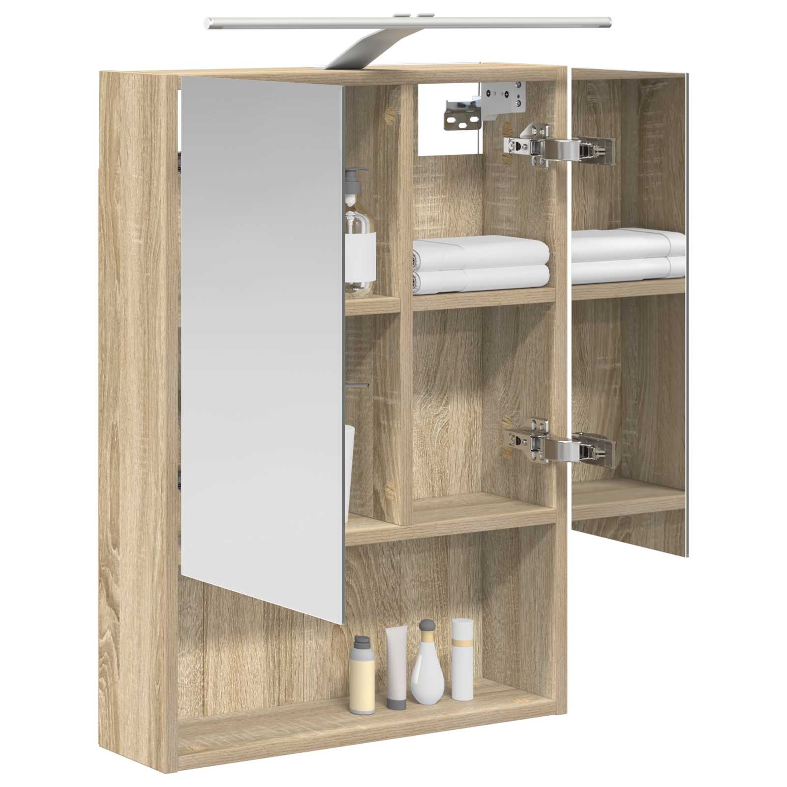 Badeværelsesspejlskab med hylde Sonoma eg 50 x 14,5 x 70 cm
