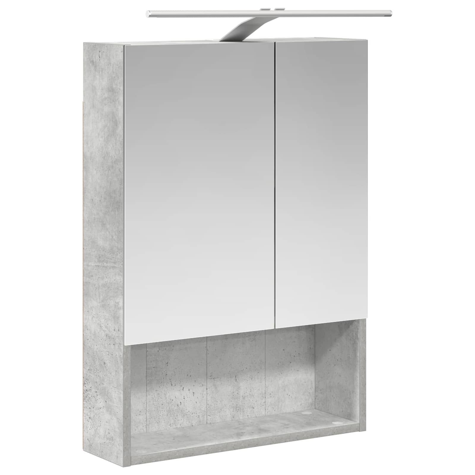 Badeværelsesspejlskab med hylde Beton Grå 50 x 14,5 x 70 cm