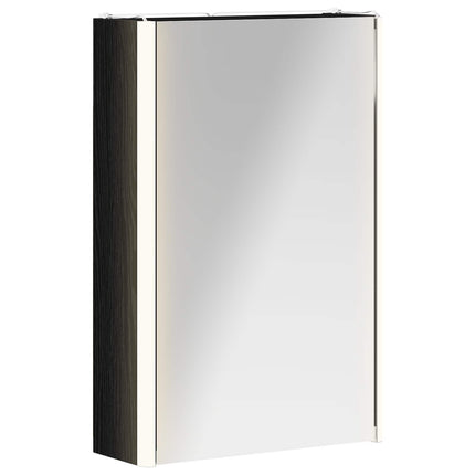 Badeværelsesspejlskab Sort eg 33 x 11,5 x 50 cm Konstrueret træ