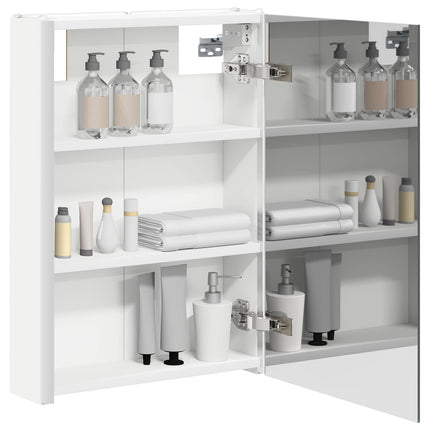Badeværelsesspejlskab Hvid 43 x 11,5 x 60,5 cm Konstrueret træ