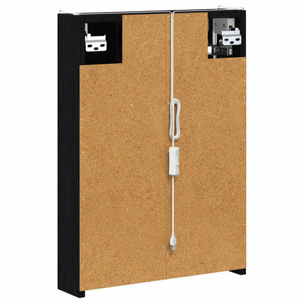 Badeværelsesspejlskab Sort eg 43 x 11,5 x 60,5 cm