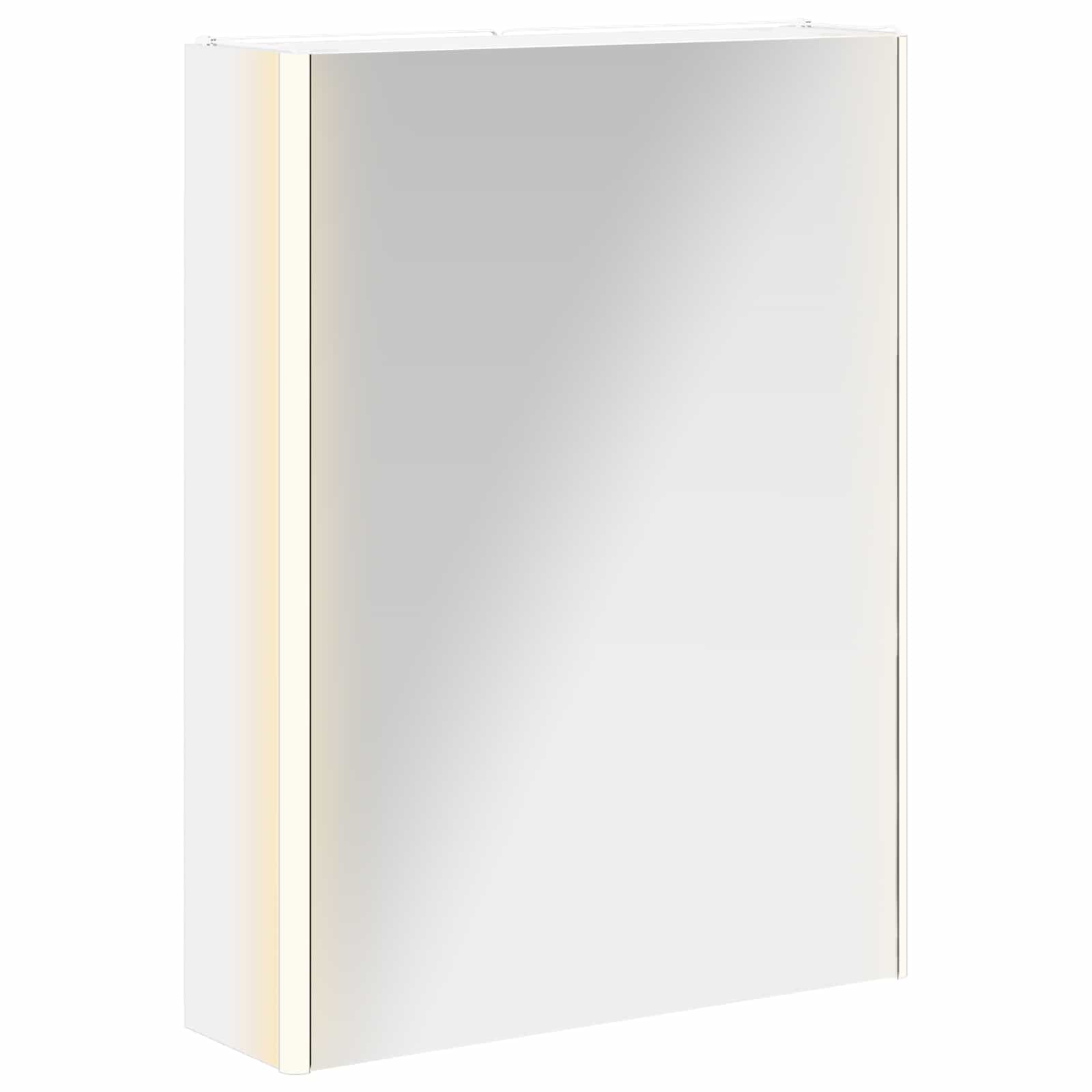Badeværelsesspejlskab Hvid 53,5 x 15,5 x 70 cm Konstrueret træ