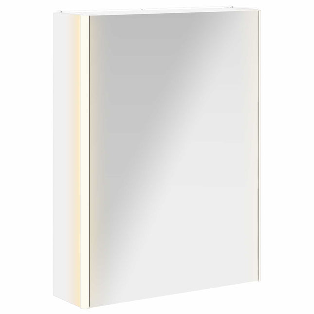 Badeværelsesspejlskab Hvid 53,5 x 15,5 x 70 cm Konstrueret træ