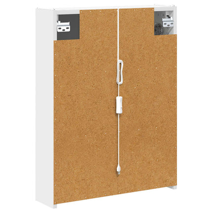 Badeværelsesspejlskab Hvid 53,5 x 15,5 x 70 cm Konstrueret træ
