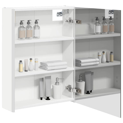 Badeværelsesspejlskab Hvid 53,5 x 15,5 x 70 cm Konstrueret træ